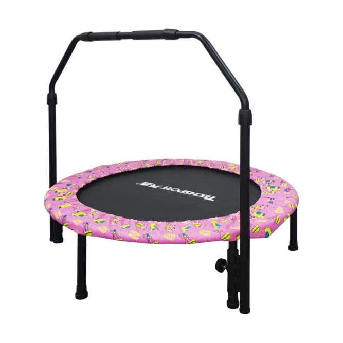 Home Gym Kids - Pink Kids Mini Trampoline with Adjustable