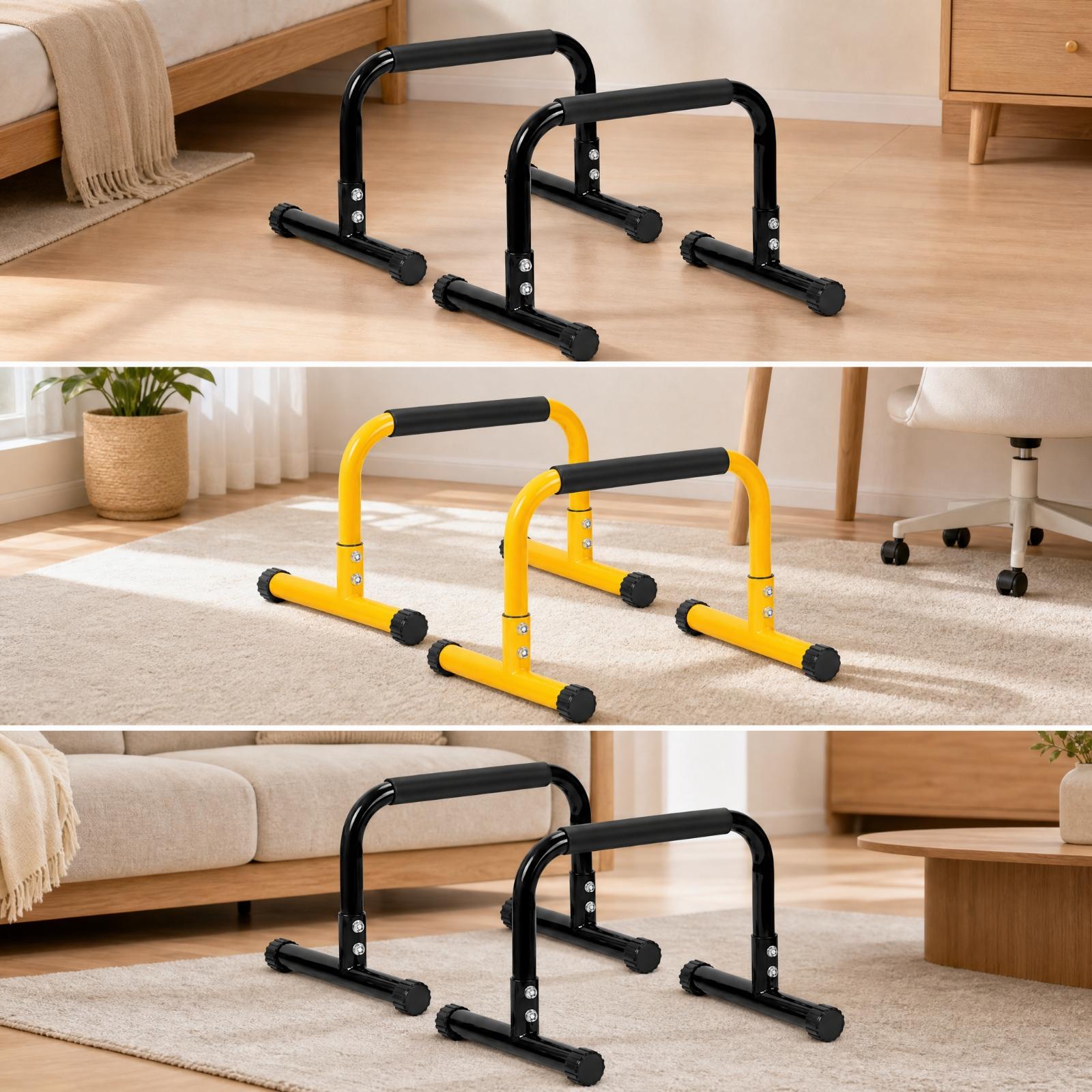 Push Up Stand Bar - 2 Pieces Height-Adjustable Press-up Support Press-up