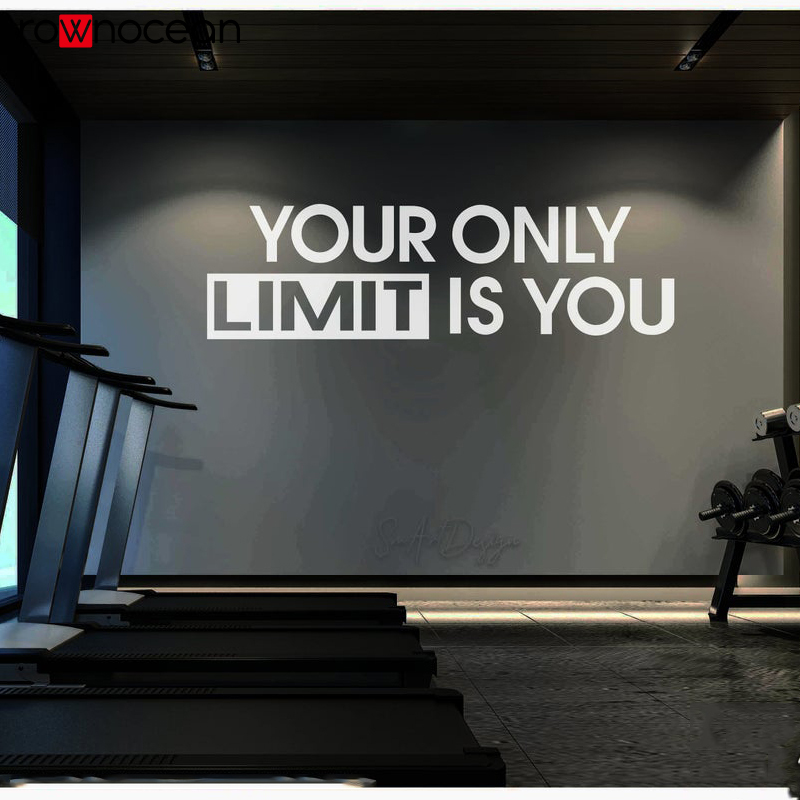 Home Gym Wallpaper - Your Only Limit Is You -