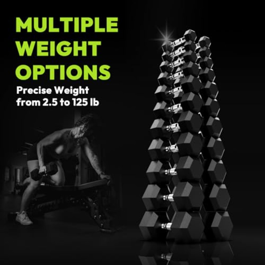 Hex Dumbbell 45-480 lb Set Rub - Hex Dumbbell Set 评论和价格