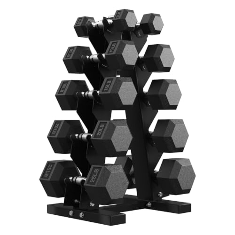 Hex Dumbbell Sets with Rack, 8 - Hex Dumbbell Set 评论和价格
