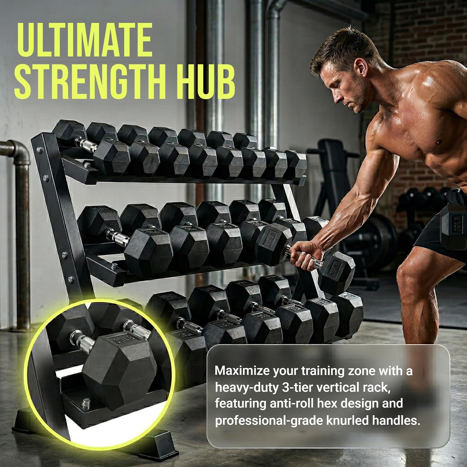 350/450/550 Lbs Hex Dumbbell S - Hex Dumbbell Set 评论和价格