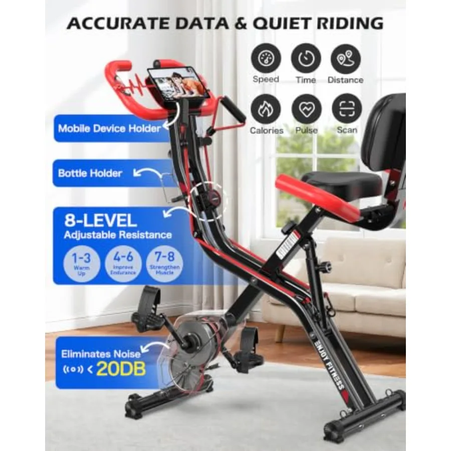 Folding Magnetic X-Bike for ho - Home Gym Resistance 评论和价格