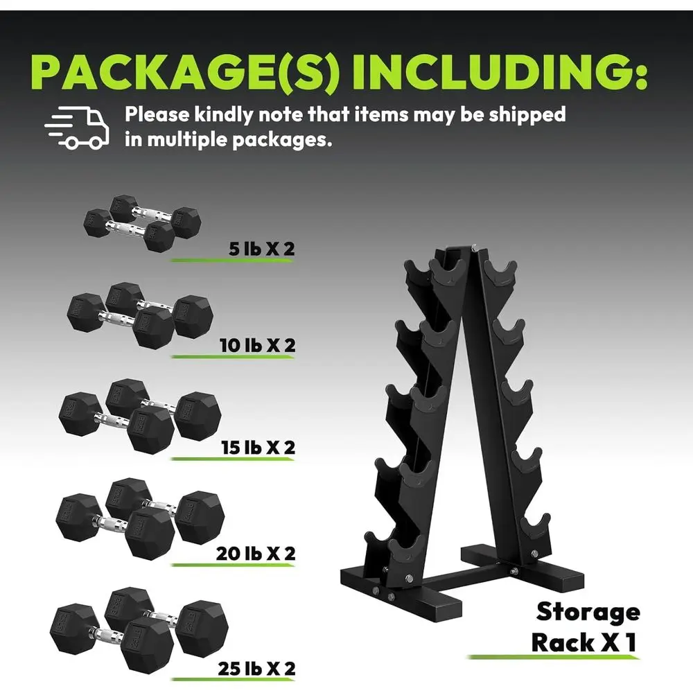 Hex Dumbbells with A-E Rack, 1 - Hex Dumbbell Set 评论和价格