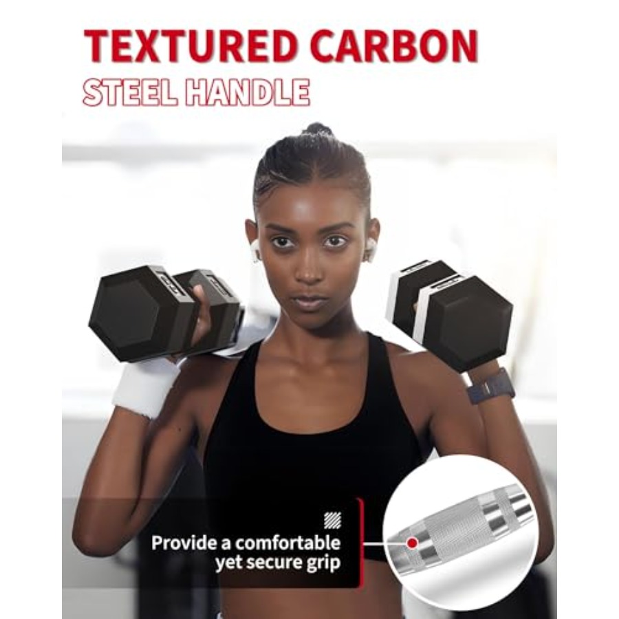5-50 LB Hex Dumbbell Set of 2, - Hex Dumbbell Set 评论和价格