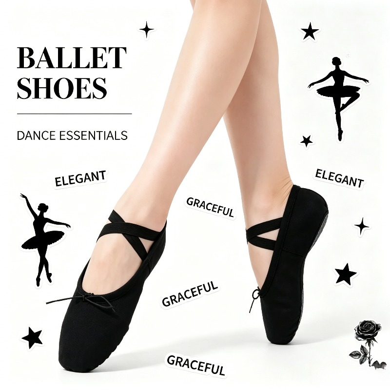 Flat Head Ballet Slippers Soft - Home Gym Kids 评论和价格