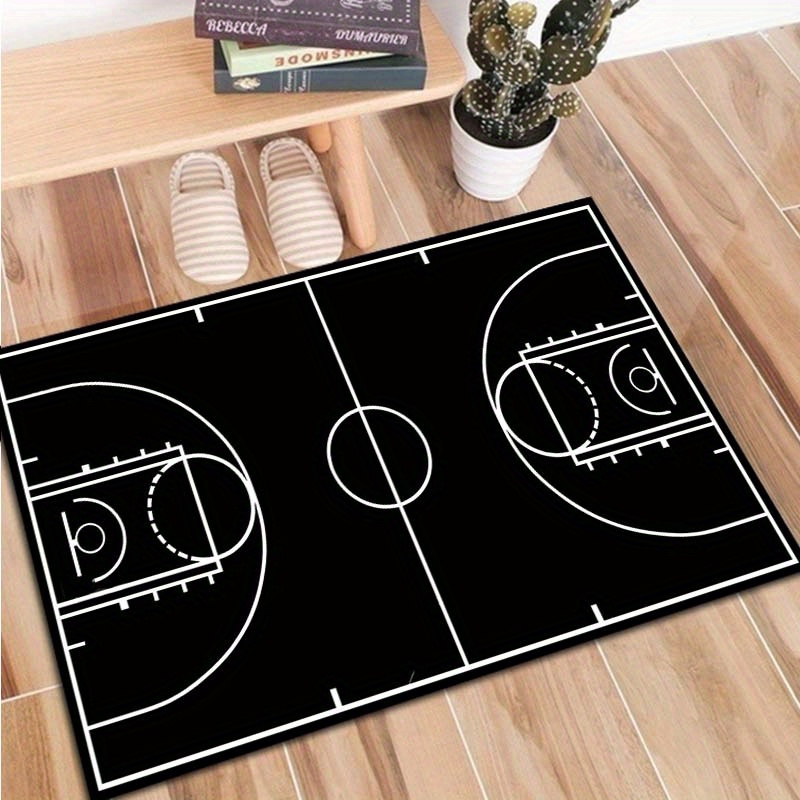Black White Basketball Court F - Home Gym And Basketball Court 评论和价格
